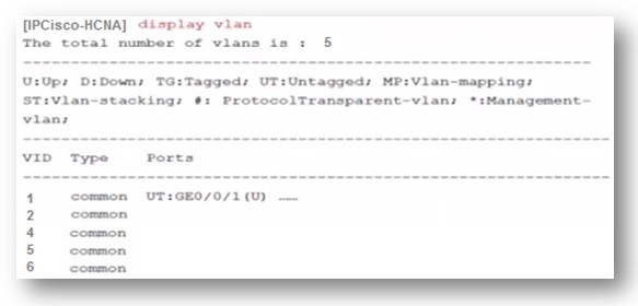 display-vlan-huawei