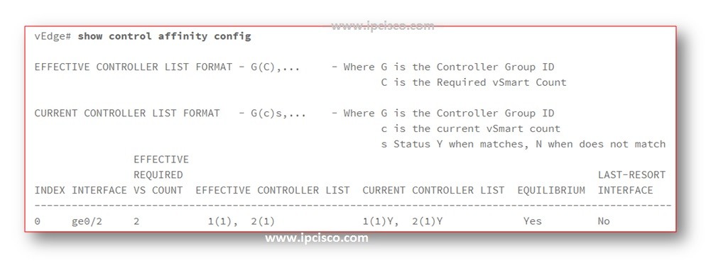show-control-affinity-config-cisco-sd-wan