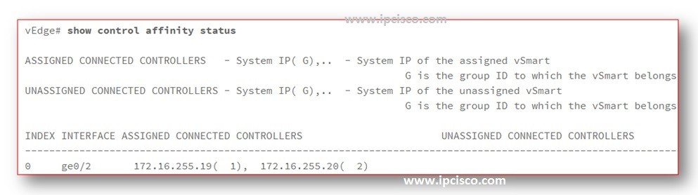 show-control-affinity-status-cisco-sd-wan