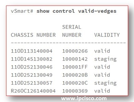 show-control-valid-vedges-cisco-sd-wan